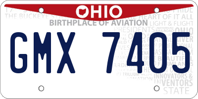 OH license plate GMX7405