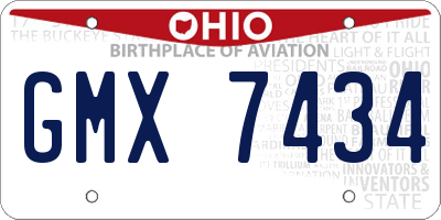 OH license plate GMX7434