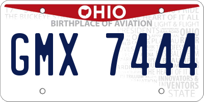 OH license plate GMX7444
