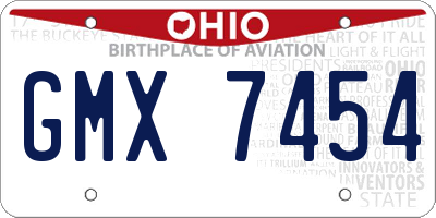 OH license plate GMX7454