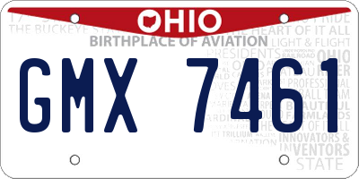 OH license plate GMX7461