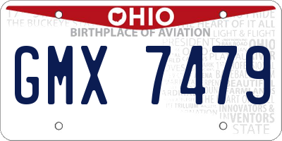 OH license plate GMX7479