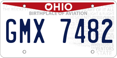 OH license plate GMX7482