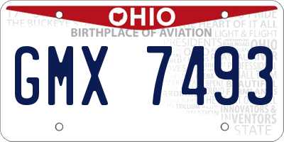 OH license plate GMX7493