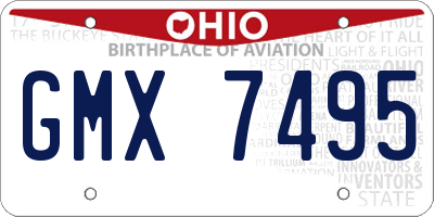 OH license plate GMX7495