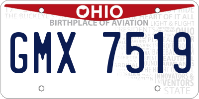 OH license plate GMX7519