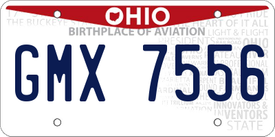 OH license plate GMX7556
