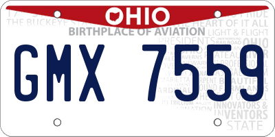 OH license plate GMX7559