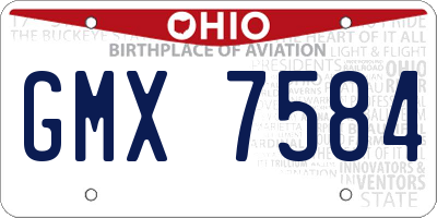 OH license plate GMX7584