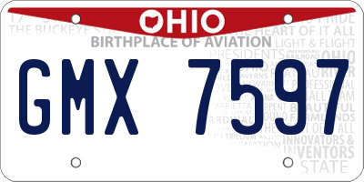 OH license plate GMX7597