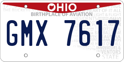 OH license plate GMX7617