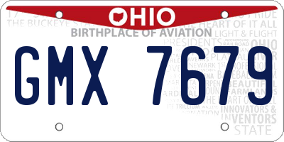 OH license plate GMX7679