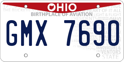 OH license plate GMX7690