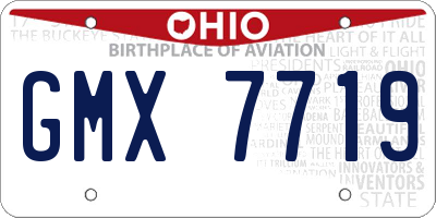 OH license plate GMX7719