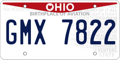OH license plate GMX7822