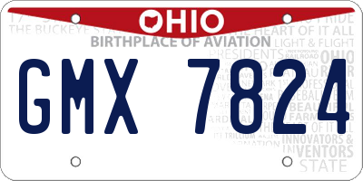OH license plate GMX7824