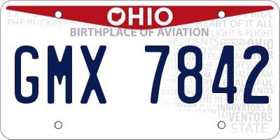 OH license plate GMX7842