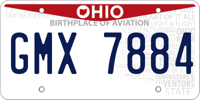 OH license plate GMX7884