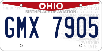 OH license plate GMX7905