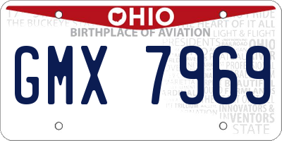 OH license plate GMX7969