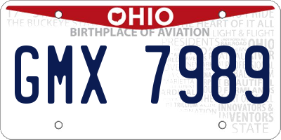 OH license plate GMX7989