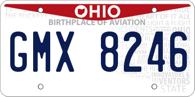 OH license plate GMX8246