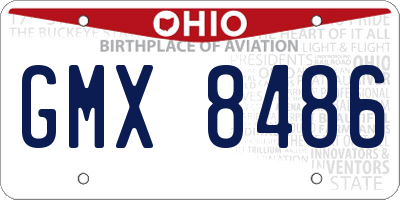 OH license plate GMX8486