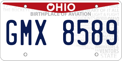 OH license plate GMX8589
