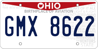 OH license plate GMX8622