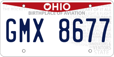 OH license plate GMX8677