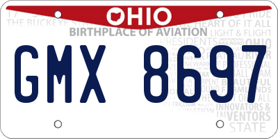 OH license plate GMX8697