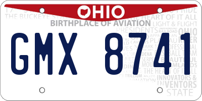 OH license plate GMX8741