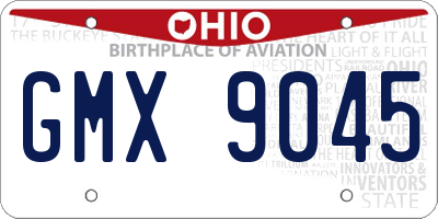 OH license plate GMX9045