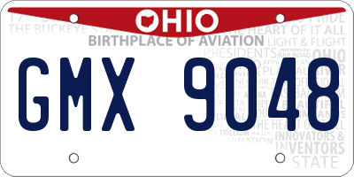 OH license plate GMX9048