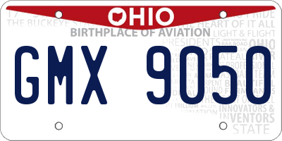 OH license plate GMX9050