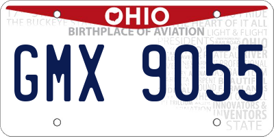 OH license plate GMX9055