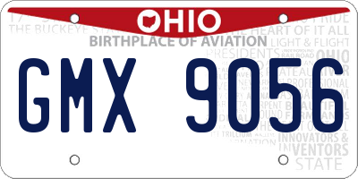 OH license plate GMX9056