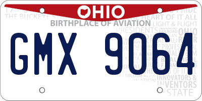 OH license plate GMX9064