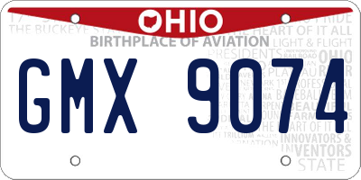 OH license plate GMX9074