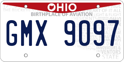 OH license plate GMX9097