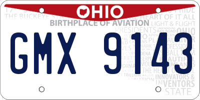 OH license plate GMX9143