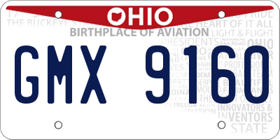 OH license plate GMX9160