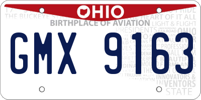 OH license plate GMX9163