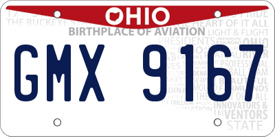 OH license plate GMX9167