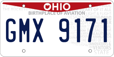 OH license plate GMX9171