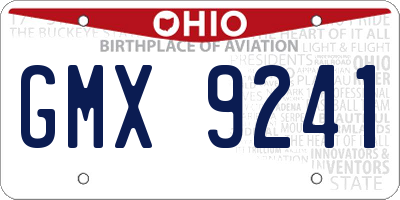 OH license plate GMX9241