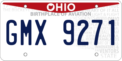 OH license plate GMX9271
