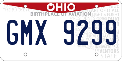 OH license plate GMX9299