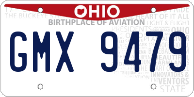 OH license plate GMX9479