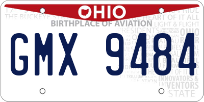 OH license plate GMX9484